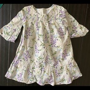 Toddler girls dress in a beautiful flower print
